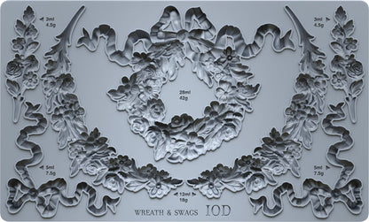 IOD Decor Mould Wreath & Swags 6"x10" by Iron Orchid Designs