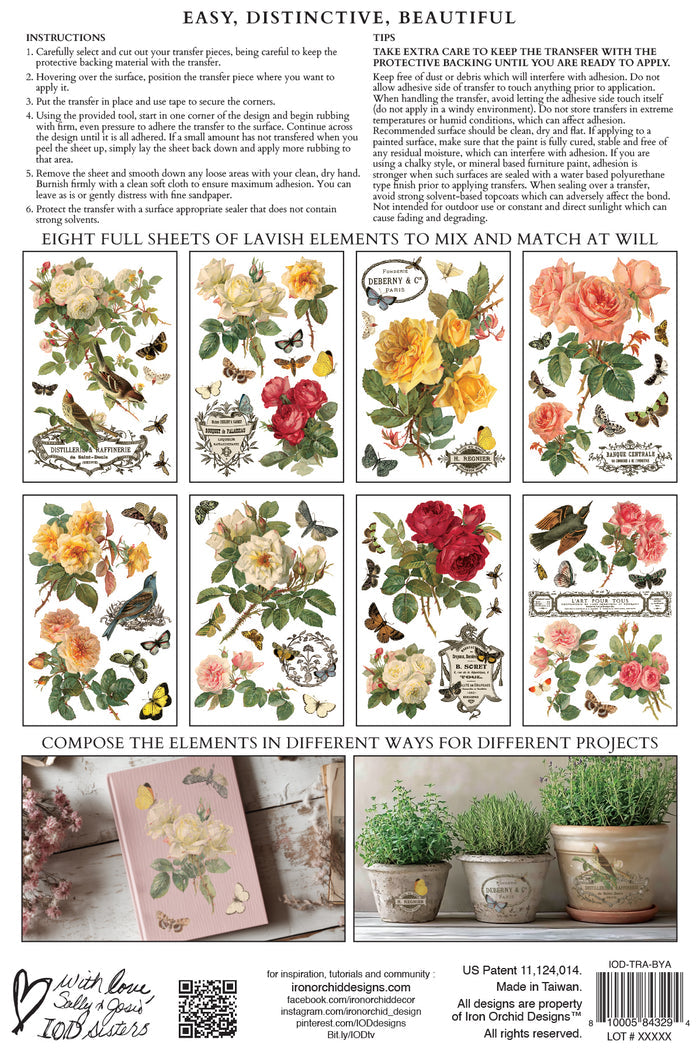 IOD Decor Transfer By Any Other Name 8"x12" 8-Pages Pad by Iron Orchid Designs