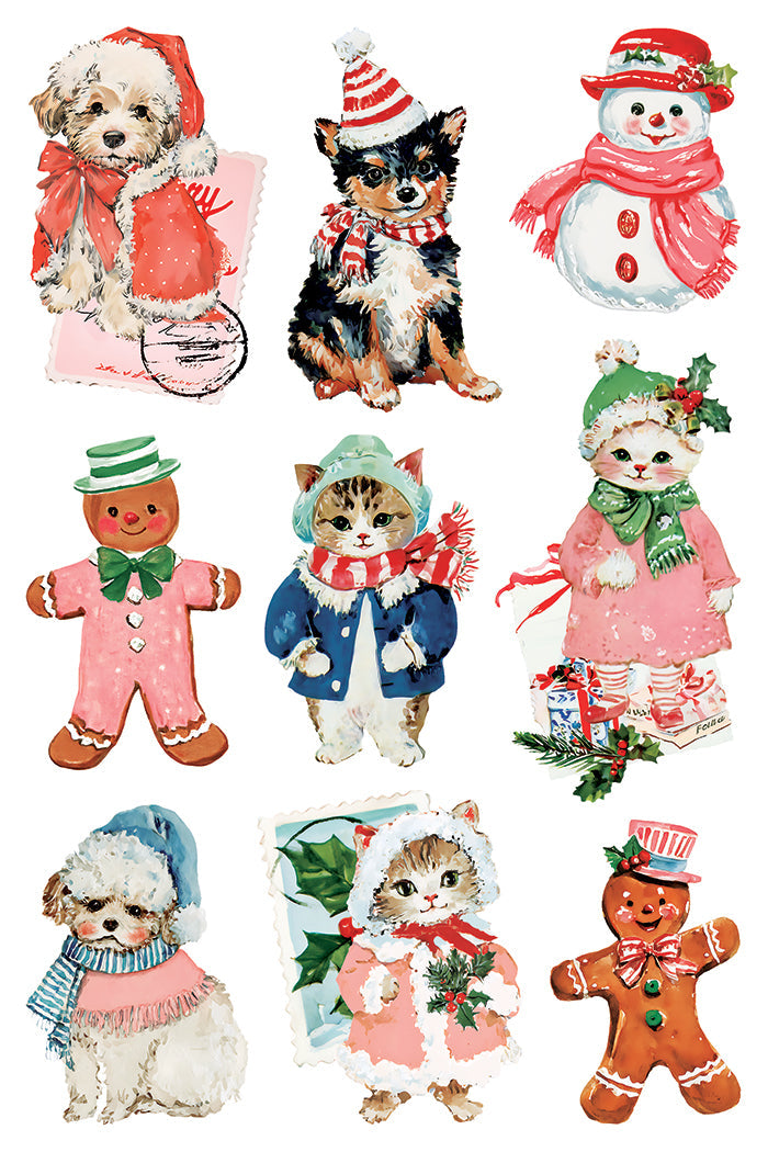 IOD Decor Transfer Darling Holiday 8"x12" 8-Pages Pad by Iron Orchid Designs