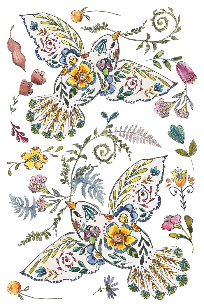 IOD Decor Transfer Fern Fables 8"x12" 8-Pages Pad by Iron Orchid Designs