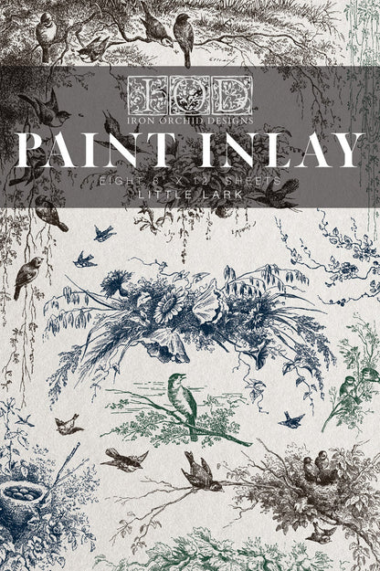 IOD Paint Inlay Little Lark 8"x12" 8 Pages by Iron Orchid Designs
