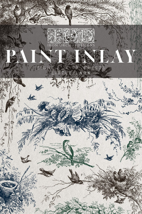 IOD Paint Inlay Little Lark 8"x12" 8 Pages by Iron Orchid Designs