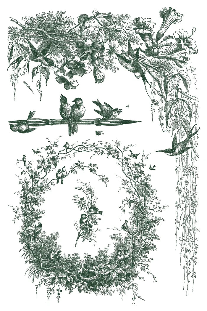 IOD Paint Inlay Little Lark 8"x12" 8 Pages by Iron Orchid Designs
