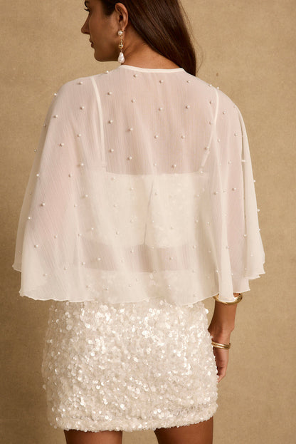 Isadora Pearl Embellished Cape