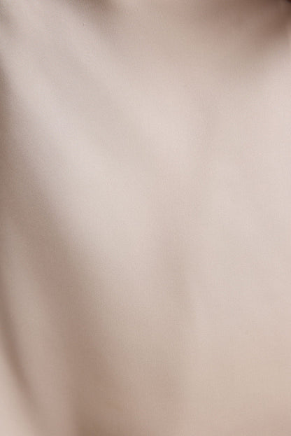 Additional view of the Jada Cream Satin Halter Top from a different perspective.