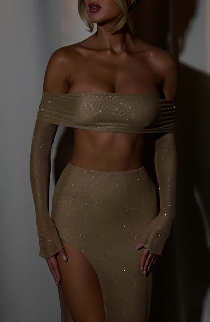 Jana Top - Gold Sparkle Tops Babyboo Fashion Premium Exclusive Design