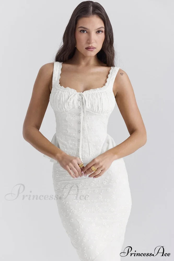 Jean Embroidery Stylish Ruffle Top