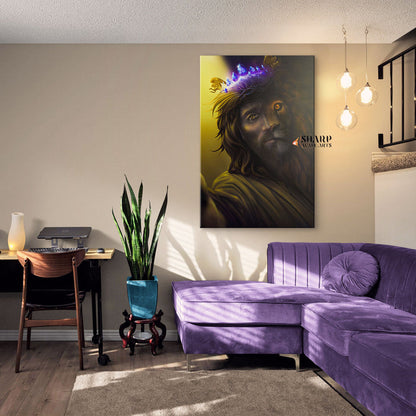 Jesus Lion Painting Canvas Wall Art