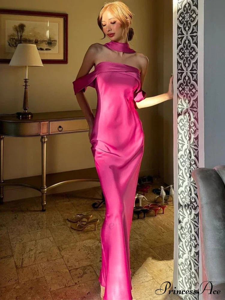 Jovani Elegant Maxi Dress Rose Red / S