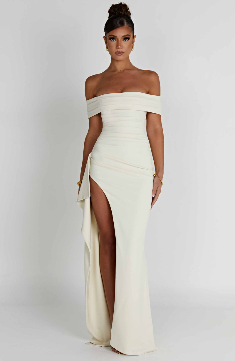 Joyce Maxi Dress - Ivory Dress Babyboo Fashion Premium Exclusive Design