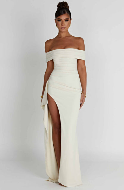 Joyce Maxi Dress - Ivory Dress Babyboo Fashion Premium Exclusive Design