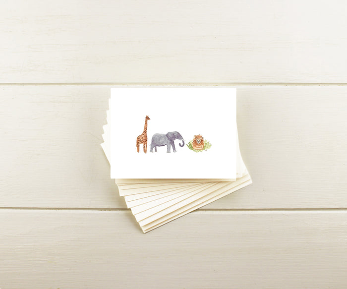 Jungle Animals Note Cards
