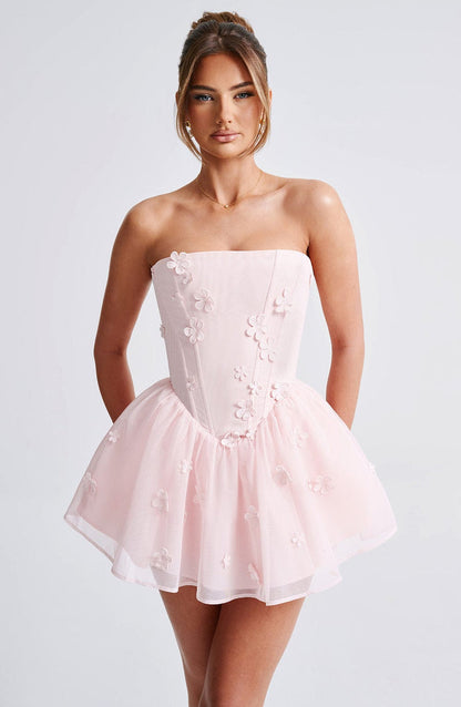 Justina Playsuit - Blush Playsuit Babyboo Fashion Premium Exclusive Design