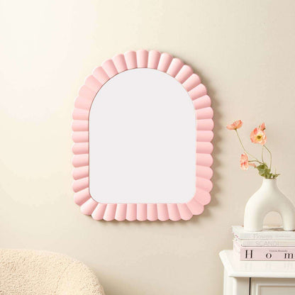 Kaia Shell Edge Wall Mirror - Pink