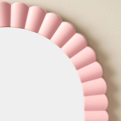 Kaia Shell Edge Wall Mirror - Pink
