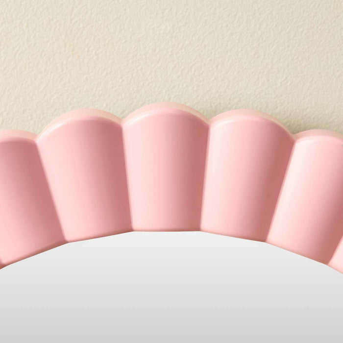 Kaia Shell Edge Wall Mirror - Pink