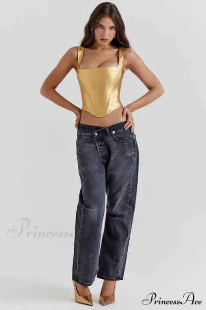 Karia Elegant Gold Corset