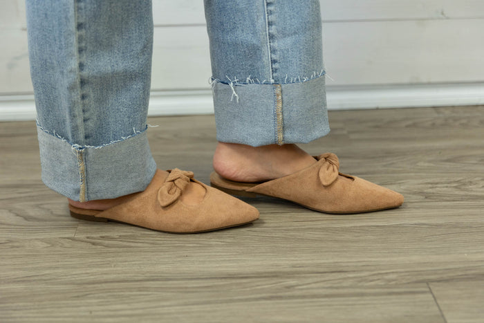 Knotty But Nice Camel Faux Suede
