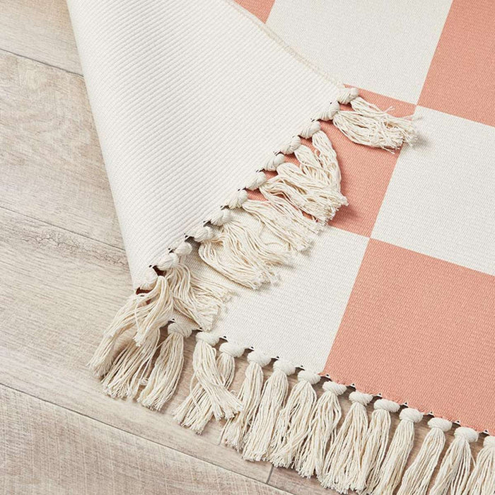 Kobie Checkerboard Rug - Rust