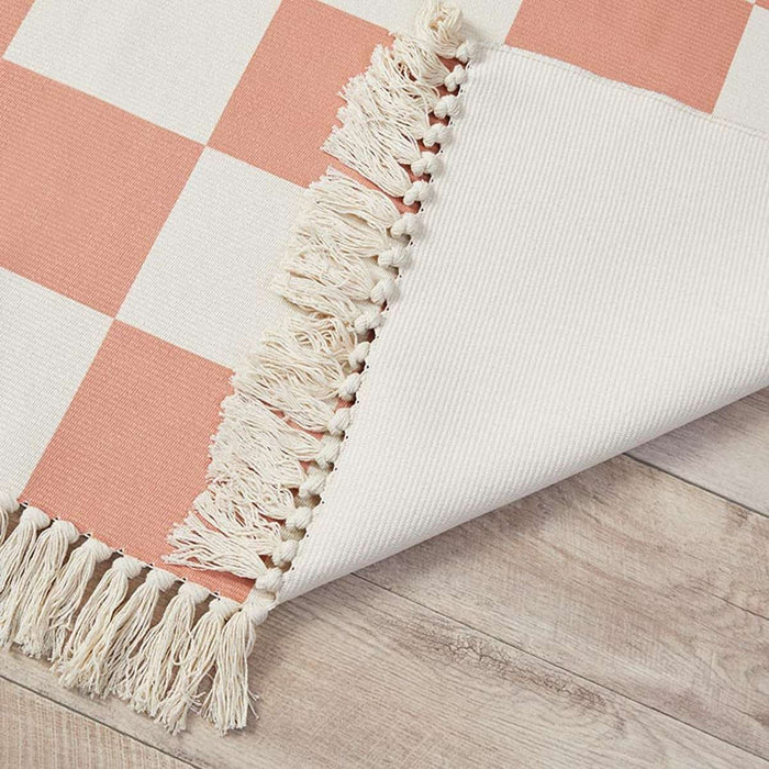 Kobie Checkerboard Rug - Rust