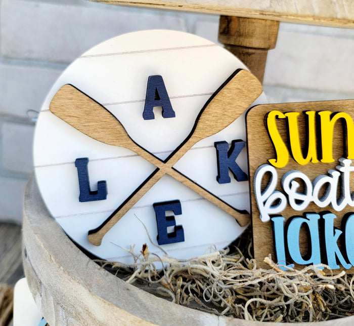 Lake Life Tiered Tray Set- wholesale