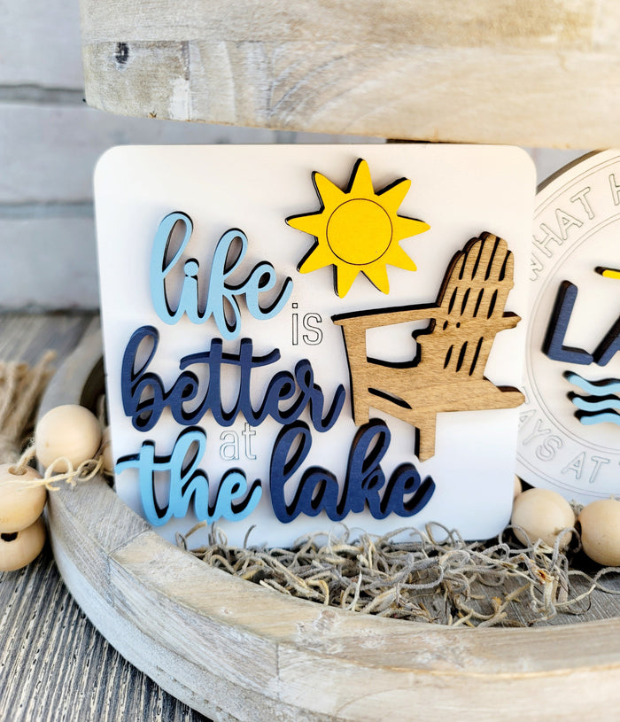 Lake Life Tiered Tray Set- wholesale