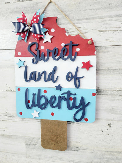 Land of Liberty Popsicle Door Hanger- wholesale
