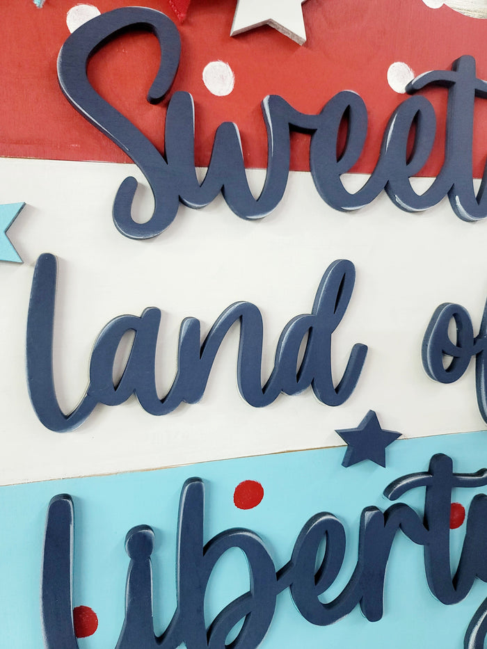 Land of Liberty Popsicle Door Hanger- wholesale