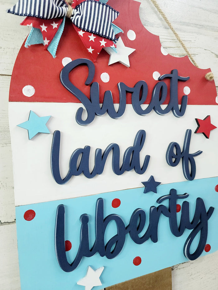 Land of Liberty Popsicle Door Hanger- wholesale