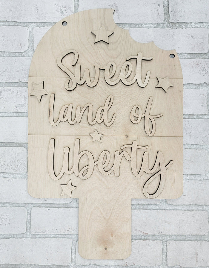 Land of Liberty Popsicle Door Hanger- wholesale