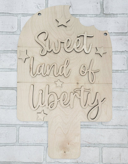 Land of Liberty Popsicle Door Hanger- wholesale