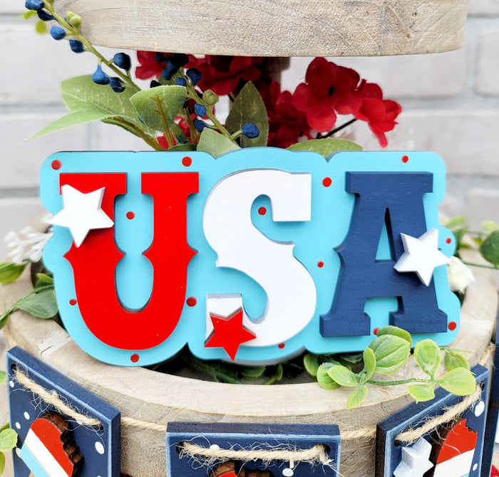Land of Liberty Tiered Tray Set- wholesale