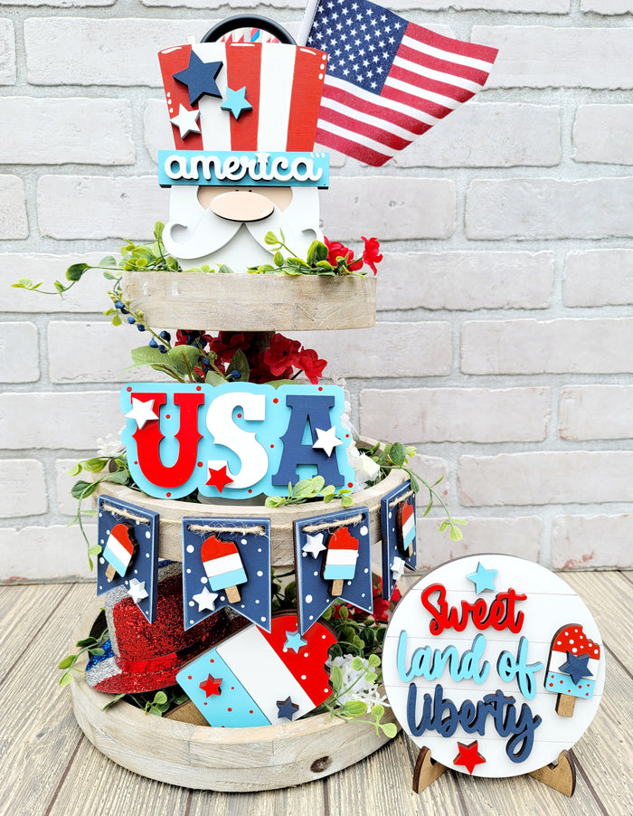 Land of Liberty Tiered Tray Set- wholesale