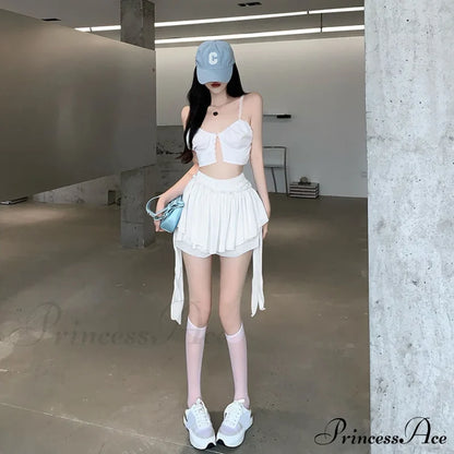 Layered Mesh Stylish Ruffle Mini Skirt