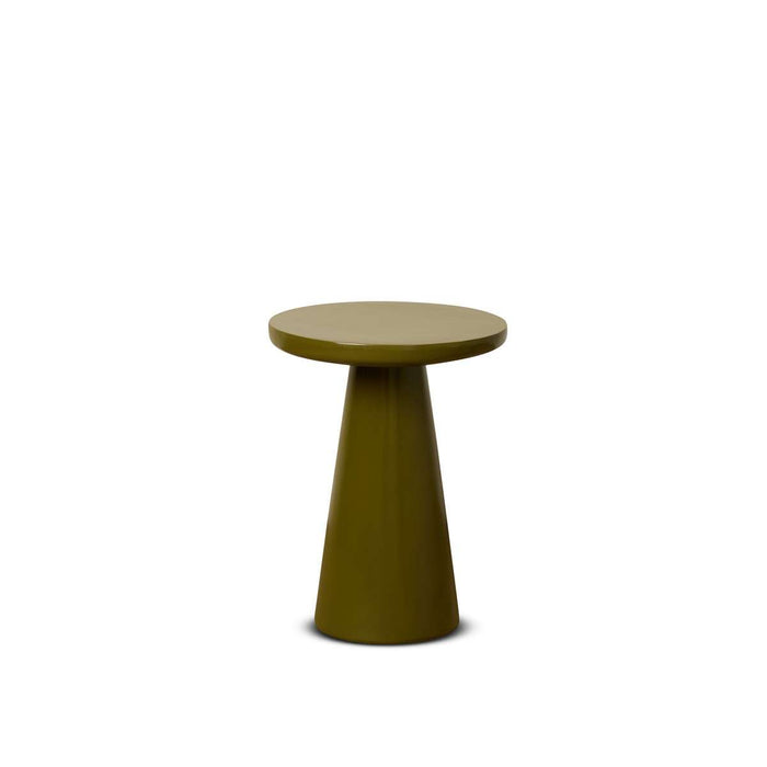 Leandro Side Table - Olive Gloss