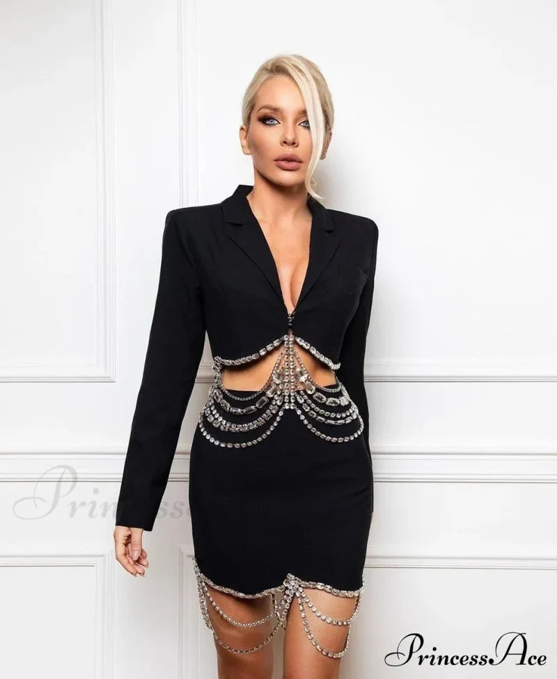 Lien Two Stylish Piece Set Black / M Outfit Sets