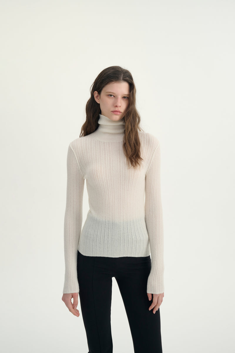 Lightweight cashmere turtleneck