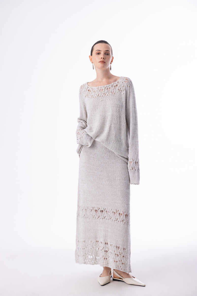 Lightweight openwork sweater
