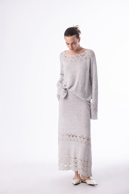 Lightweight openwork sweater
