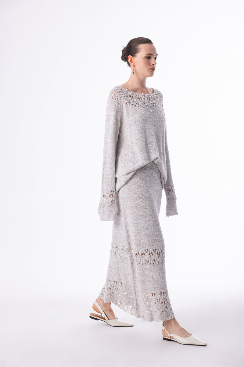 Lightweight openwork sweater