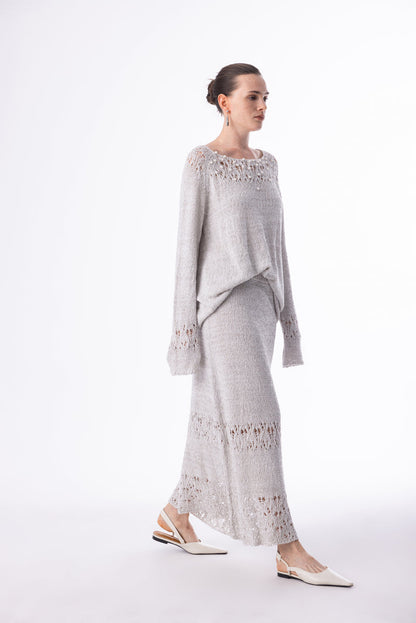 Lightweight openwork sweater