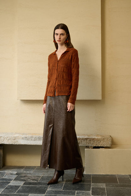Lightweight pointelle cardigan