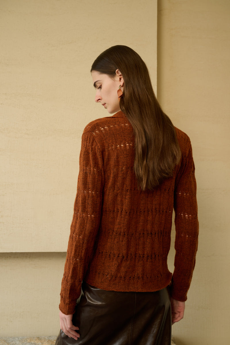 Lightweight pointelle cardigan