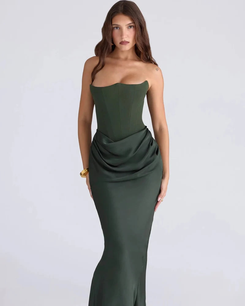 Élira Nocturne Strapless Maxi Dress