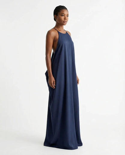 Élise Backless Fluid Maxi Dress