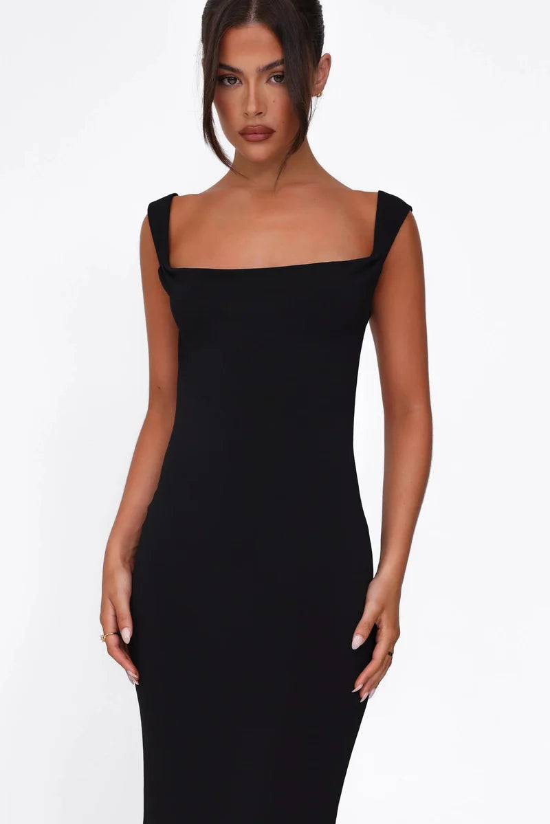 Élise Bow Backless Maxi Dress