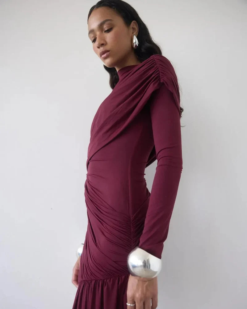 Élise Drape Maxi Dress