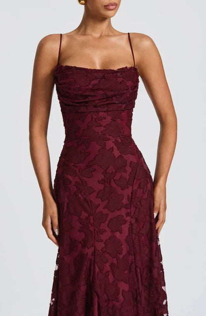 Élodie Lace Backless Maxi Dress