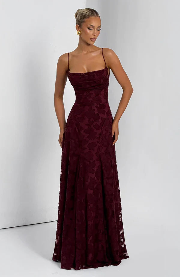 Élodie Lace Backless Maxi Dress