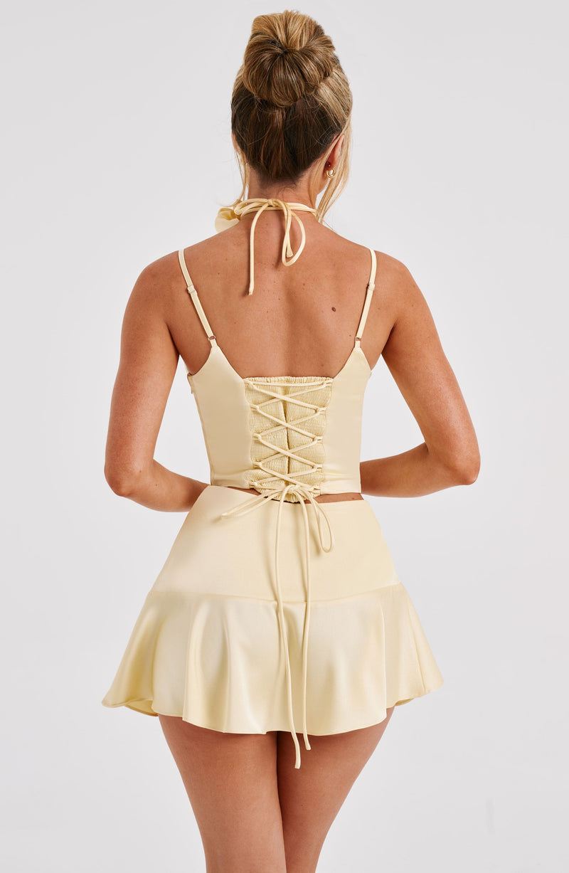 Louisa Mini Skirt - Lemon Skirt Babyboo Fashion Premium Exclusive Design